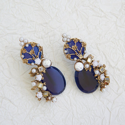 Regal Bloom Opulence Earrings - RS ZEVARS