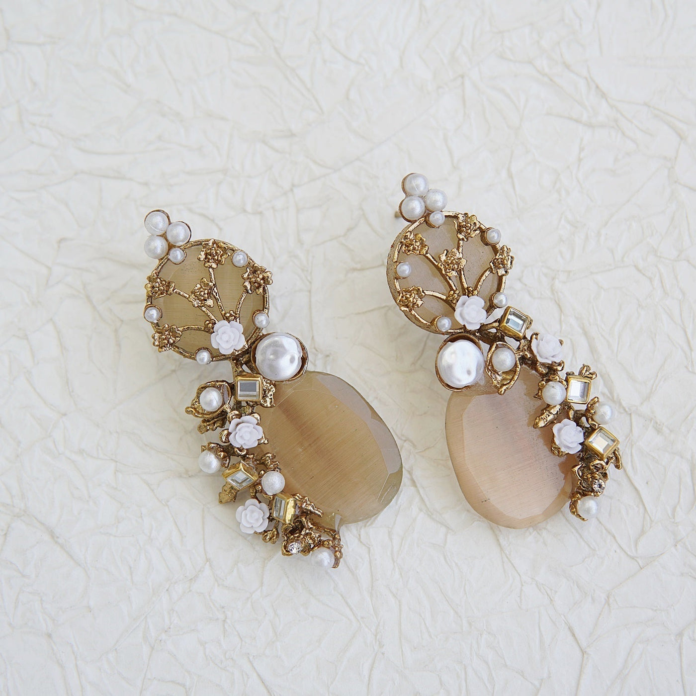Regal Bloom Opulence Earrings - RS ZEVARS