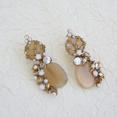 Regal Bloom Opulence Earrings - RS ZEVARS