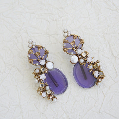Regal Bloom Opulence Earrings - RS ZEVARS