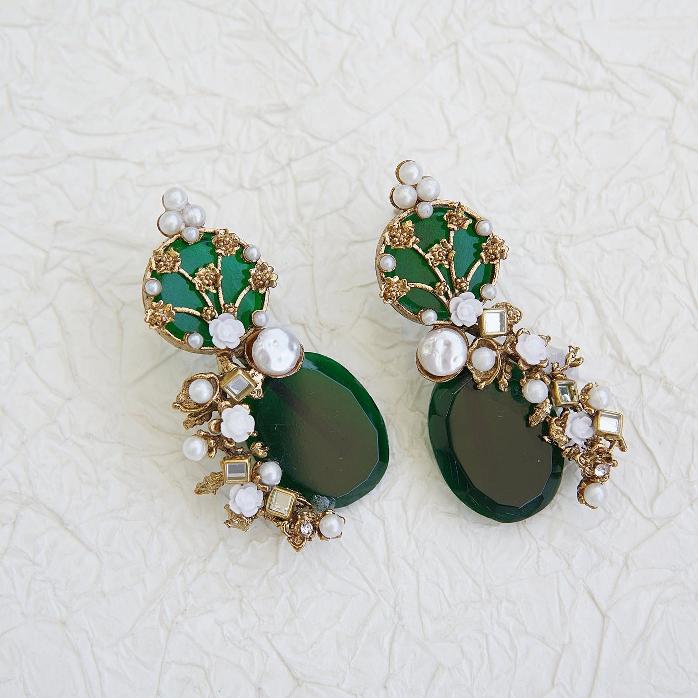 Regal Bloom Opulence Earrings - RS ZEVARS