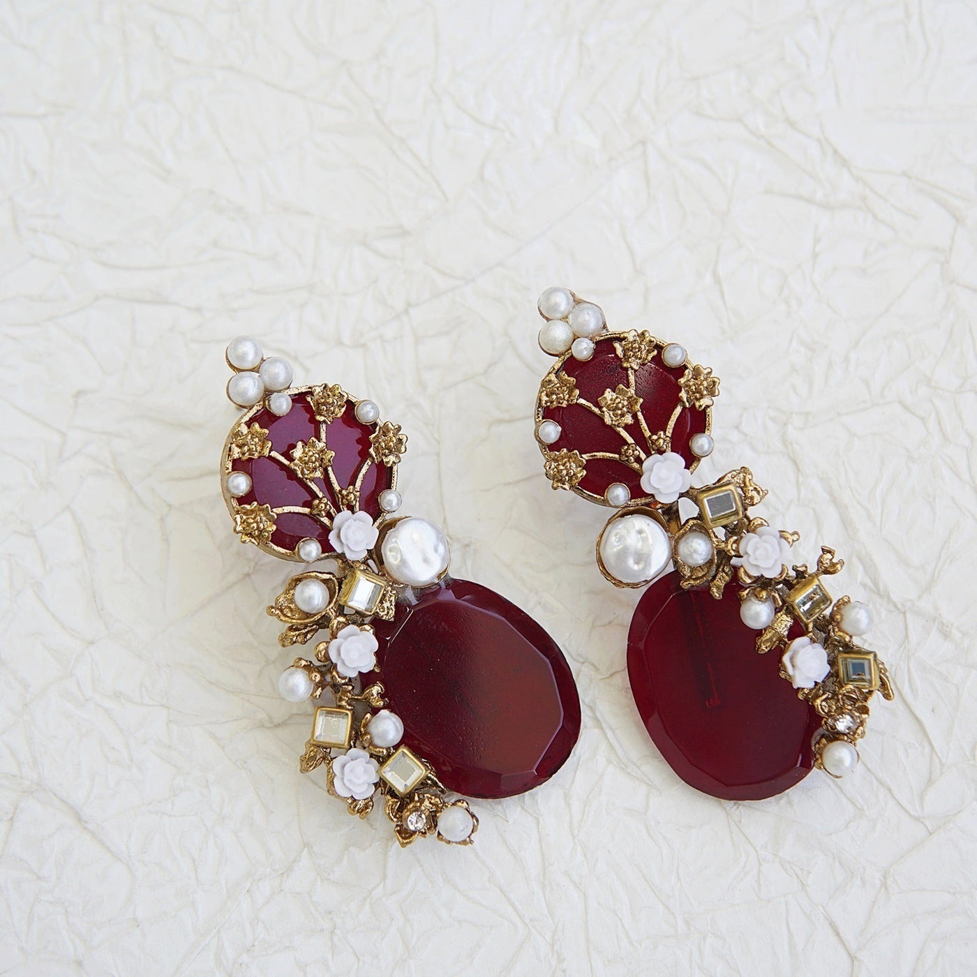 Regal Bloom Opulence Earrings - RS ZEVARS