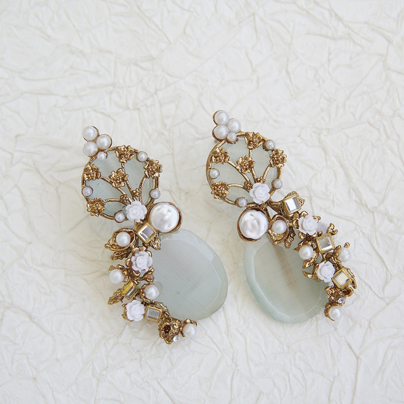 Regal Bloom Opulence Earrings - RS ZEVARS