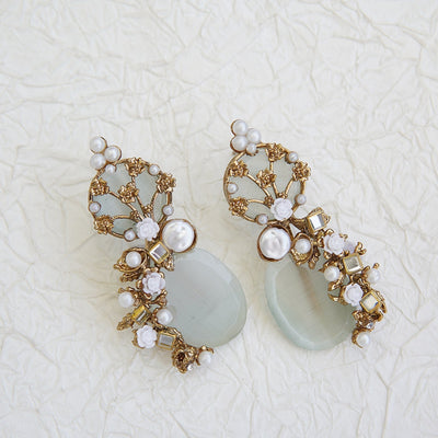 Regal Bloom Opulence Earrings - RS ZEVARS