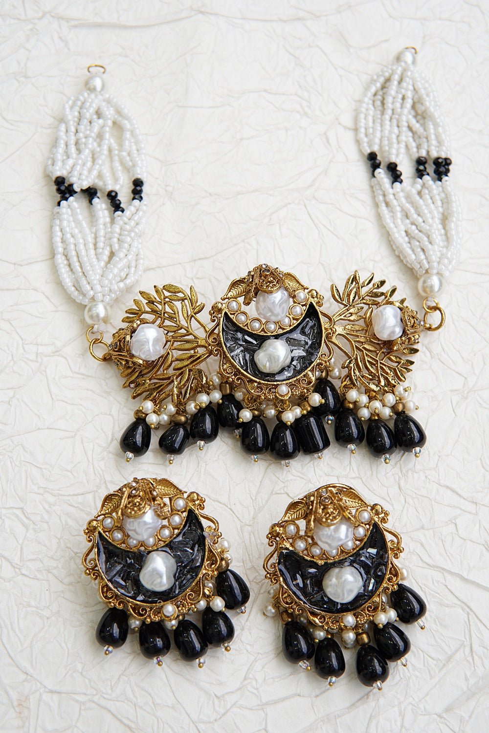 Royal Mother Pearl Choker Set - RS ZEVARS
