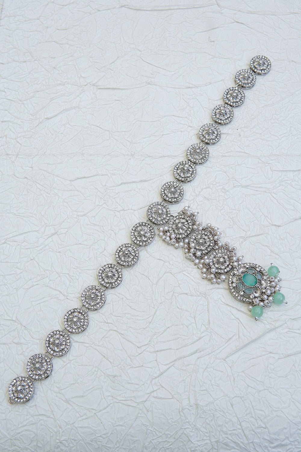 Timeless Pearl Embellished Matha Patti
