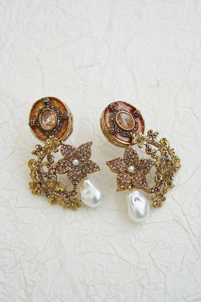 Turkish Antique Royal Dangle Earrings - RS ZEVARS