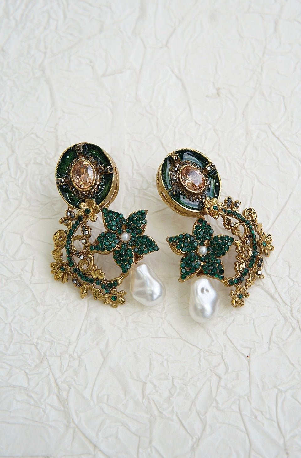 Turkish Antique Royal Dangle Earrings - RS ZEVARS