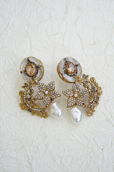 Turkish Antique Royal Dangle Earrings - RS ZEVARS