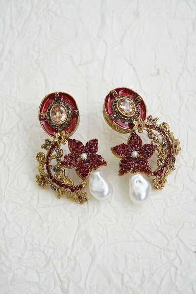 Turkish Antique Royal Dangle Earrings - RS ZEVARS